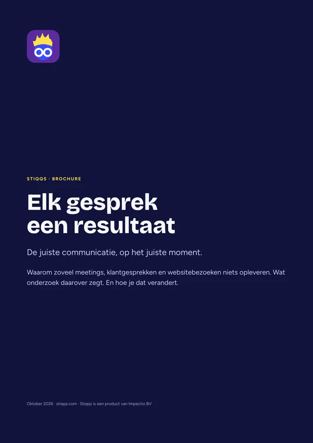 Omslag van de gids Elk gesprek een resultaat